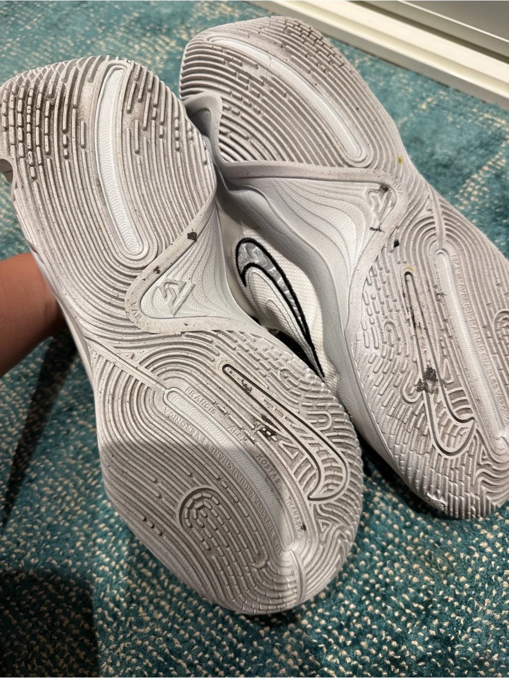 Nike White Kids' Sneakers with Black Accents